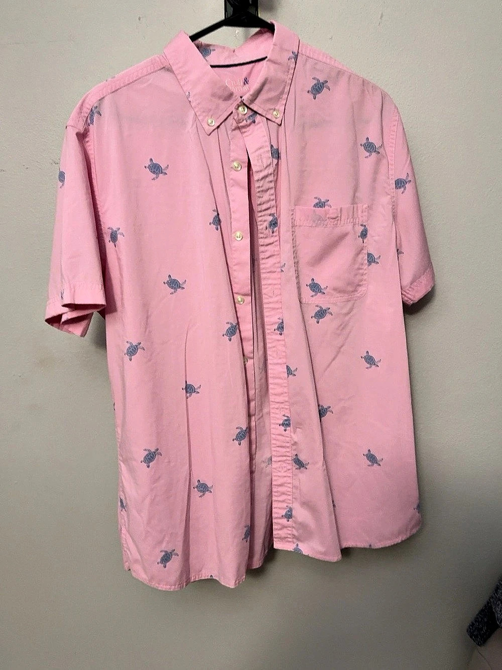 Croft & Barrow Slim Fit Button Down Shirt Pink Size Large Like New